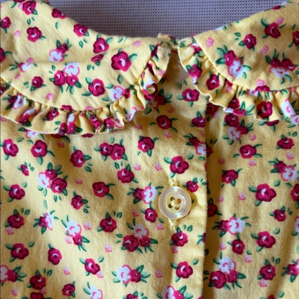 Rachel Riley Yellow Floral Kids Blouse